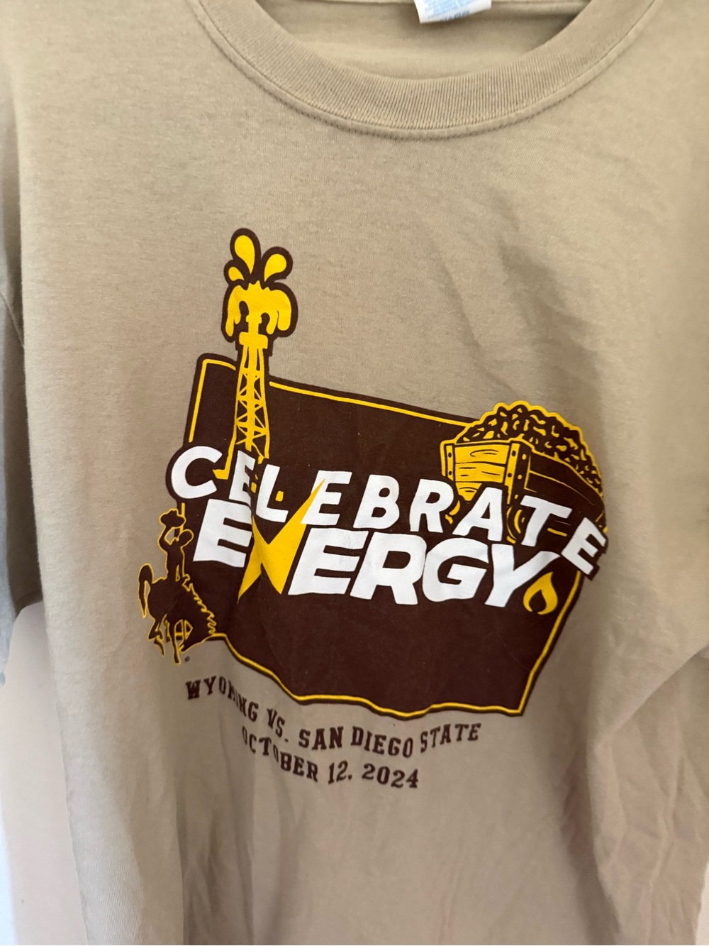 Vintage Brown T-shirt “celebrate energy”